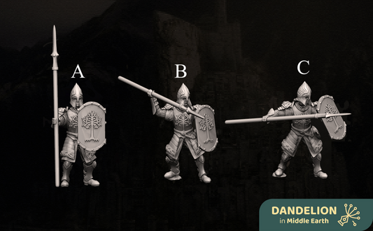 Guerrier avec lance et bouclier