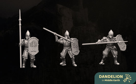 Guerrier avec lance et bouclier