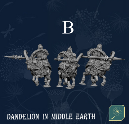 Iron hill goat rider with spear or banner