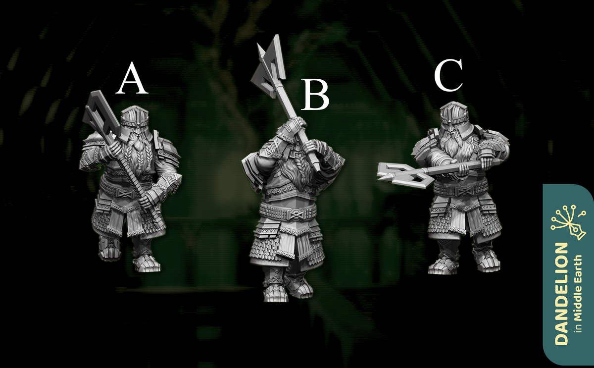 Warrior with two hands axes