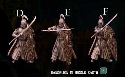 Warriors with sword and shield