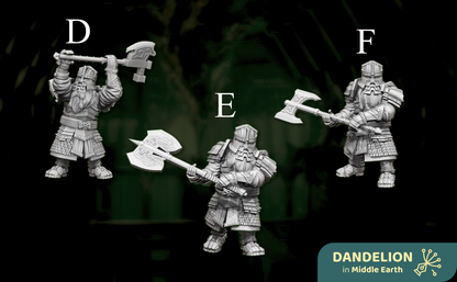Warrior with two hands axes