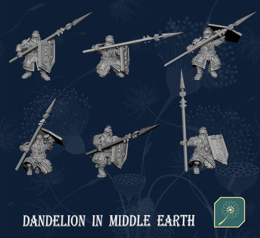 Dwarf on foot with spear and shield