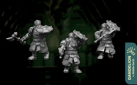 Warriors with axe and shield