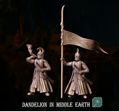 Krieger mit Banner oder Horn