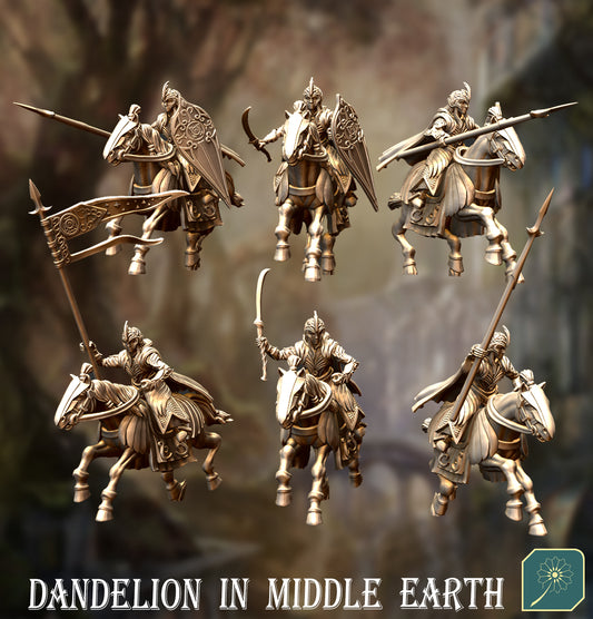 Guerriers elfes à cheval