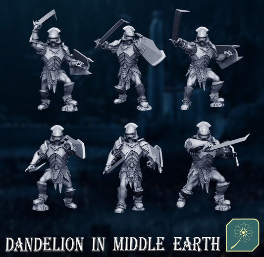 Urakai warriors with sword and shield