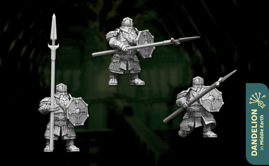 Warriors with spear and shield